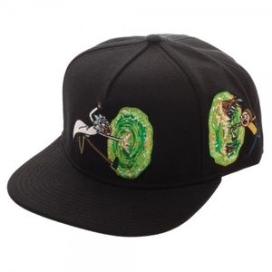 Rick and Morty Portal on Side Snapback Hat Adult